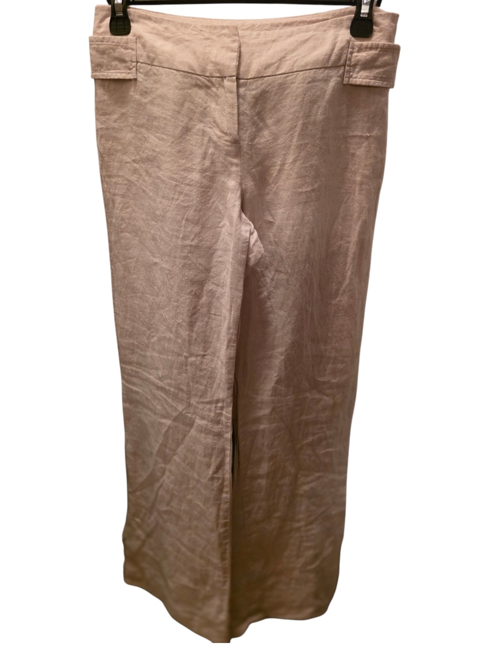 LOFT Soft 100% Linen Pants In Raw Linen Cream/Tan Women's 0 Euc
